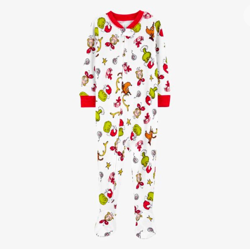 Grinch Carter’s One Piece Two-Way Zipper Pajamas